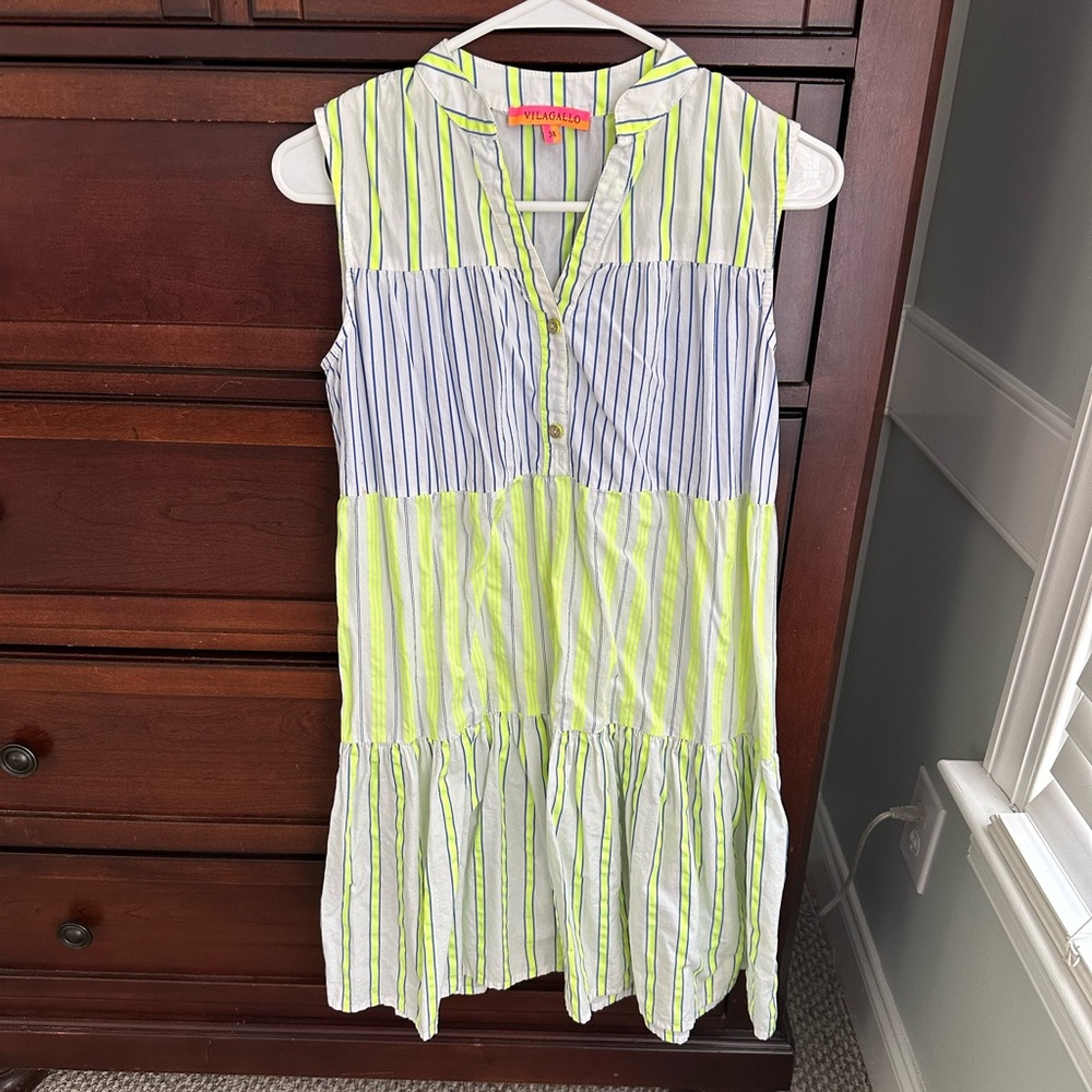 Vilagallo Striped Shirtdress size 38 small